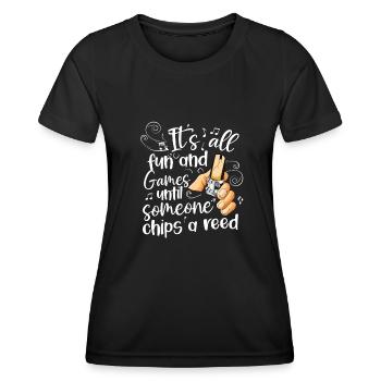 Klarinette Player Orchestra Musiker - Frauen Funktions-T-Shirt - Schwarz - Vorne - AI Model Female 172 light (172cm)