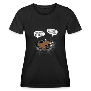 Klarinette Player Orchestra Musiker - Frauen Funktions-T-Shirt - Schwarz - Vorne - AI Model Female 172 light (172cm)