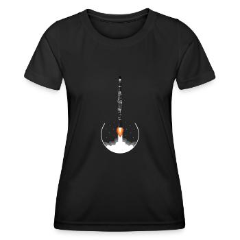 Klarinette Player Orchestra Musiker - Frauen Funktions-T-Shirt - Schwarz - Vorne - AI Model Female 172 light (172cm)