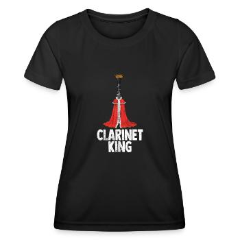 Klarinette Player Orchestra Musiker - Frauen Funktions-T-Shirt - Schwarz - Vorne - AI Model Female 172 light (172cm)