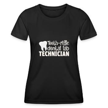 Assistant de laboratoire dentaire Assistant de laboratoire dentaire - T-shirt sport Femme - noir - Devant - AI Model Female 172 light (172cm)