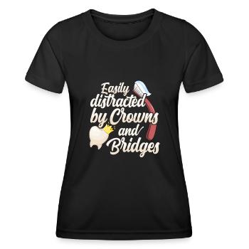 Assistant de laboratoire dentaire Assistant de laboratoire dentaire - T-shirt sport Femme - noir - Devant - AI Model Female 172 light (172cm)