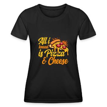 Pizza Baker Make your own pizza - Women's Functional T-Shirt - black - Front - AI Model Female 172 light (172cm)