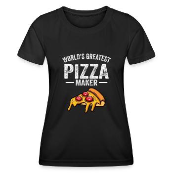 Pizza Baker Make your own pizza - Women's Functional T-Shirt - black - Front - AI Model Female 172 light (172cm)