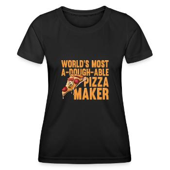 Pizza Baker Make your own pizza - Women's Functional T-Shirt - black - Front - AI Model Female 172 light (172cm)