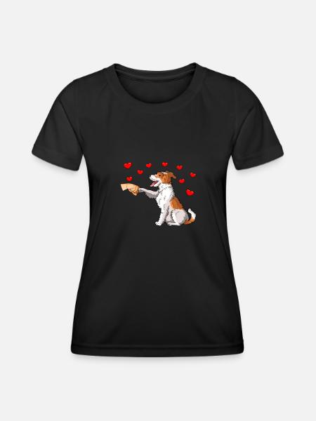 Drahthaar Foxterrier Hund - Frauen Funktions-T-Shirt - Schwarz