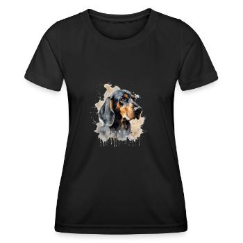 Black and Tan Coonhound - Women's Functional T-Shirt - black - Front - AI Model Female 172 light (172cm)