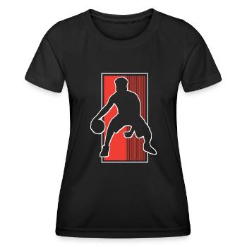 Basketball Basketballer - Frauen Funktions-T-Shirt - Schwarz - Vorne - AI Model Female 172 light (172cm)