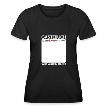 18. Geburtstag Party-Gästebuch Jungen Mädchen 18. - Frauen Funktions-T-Shirt - Schwarz - Vorne - AI Model Female 172 light (172cm)