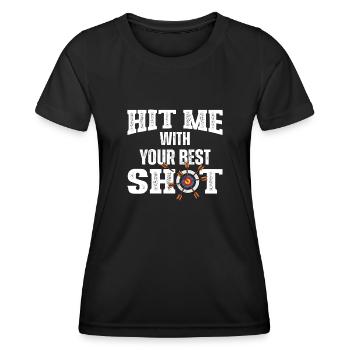 Archery Archery Bow - Women's Functional T-Shirt - black - Front - AI Model Female 172 light (172cm)