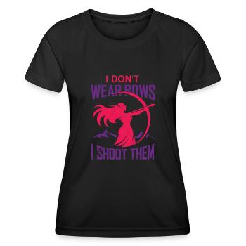 Archery Bogenschießen Bogen - Frauen Funktions-T-Shirt - Schwarz - Vorne - AI Model Female 172 light (172cm)