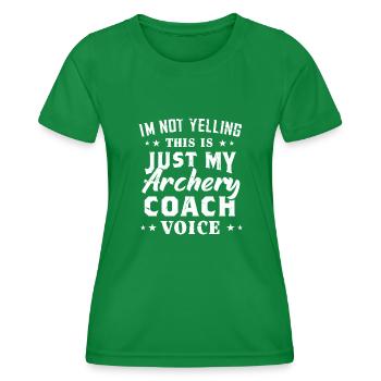 Arc de tir à l’arc - T-shirt sport Femme - vert - Devant - AI Model Female 172 dark (172cm)