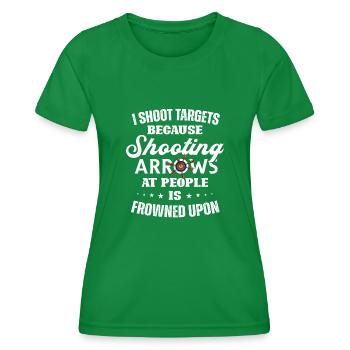 Archery Bogenschießen Bogen - Frauen Funktions-T-Shirt - Kelly Green - Vorne - AI Model Female 172 dark (172cm)