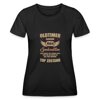 60th Birthday 60 Years Classic Car Gift 1964 - Women's Functional T-Shirt - black - Front - AI Model Female 172 light (172cm)