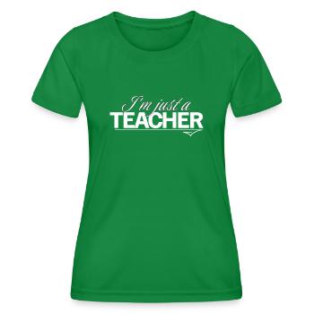 Job Design T-Shirt Lehrer - Frauen Funktions-T-Shirt - Kelly Green - Vorne - AI Model Female 172 dark (172cm)