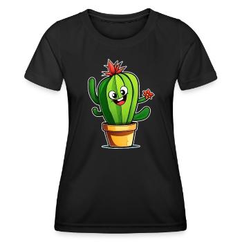 Mein kleiner grüner Kaktus - Frauen Funktions-T-Shirt - Schwarz - Vorne - AI Model Female 172 light (172cm)