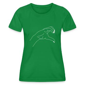Hand - Women's Functional T-Shirt - kelly green - Front - AI Model Female 172 dark (172cm)