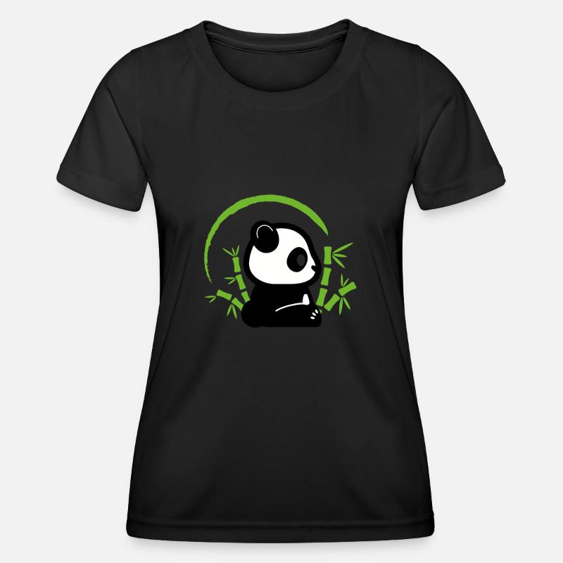 Panda bamboo - Women's Functional T-Shirt - black