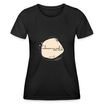 schauen wir mal was wird - was wird - Frauen Funktions-T-Shirt - Schwarz - Vorne - AI Model Female 172 light (172cm)
