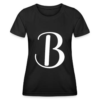 Calligraphy, initial B - Women's Functional T-Shirt - black - Front - AI Model Female 172 light (172cm)