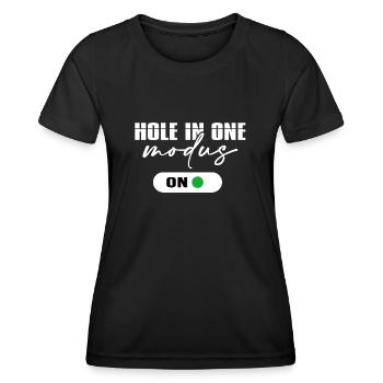 Golf HOLE IN ONE Golf Golfer Golf course - Women's Functional T-Shirt - black - Front - AI Model Female 172 light (172cm)