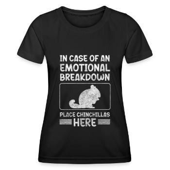 Chinchillas Animal Welfare - Women's Functional T-Shirt - black - Front - AI Model Female 172 light (172cm)