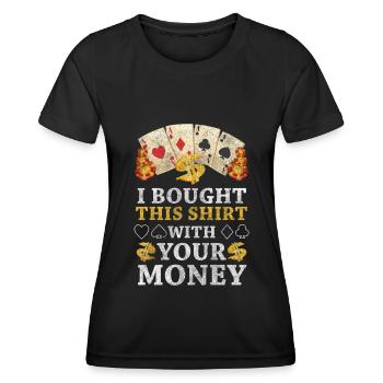 L’as de pique du casino - T-shirt sport Femme - noir - Devant - AI Model Female 172 light (172cm)