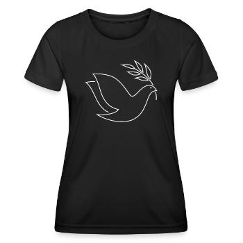 Friedenstaube - Frauen Funktions-T-Shirt - Schwarz - Vorne - AI Model Female 172 light (172cm)
