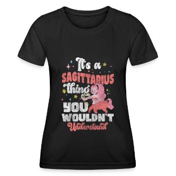 Sternzeichen Geburt Aberglauben - Frauen Funktions-T-Shirt - Schwarz - Vorne - AI Model Female 172 light (172cm)