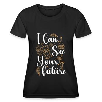 Astrologue psychique - T-shirt sport Femme - noir - Devant - AI Model Female 172 light (172cm)