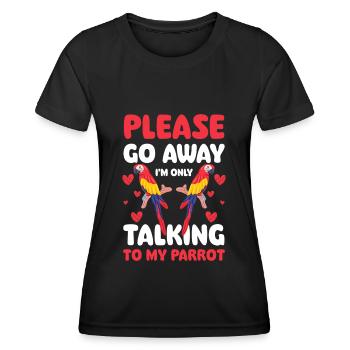 Habitat coloré d’oiseau - T-shirt sport Femme - noir - Devant - AI Model Female 172 light (172cm)
