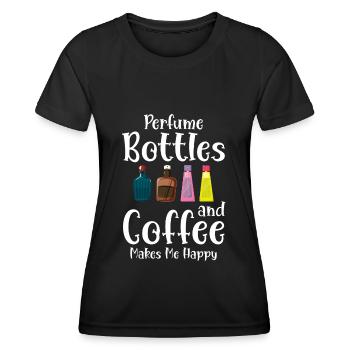 parfum odeur parfumeur senteurs - T-shirt sport Femme - noir - Devant - AI Model Female 172 light (172cm)