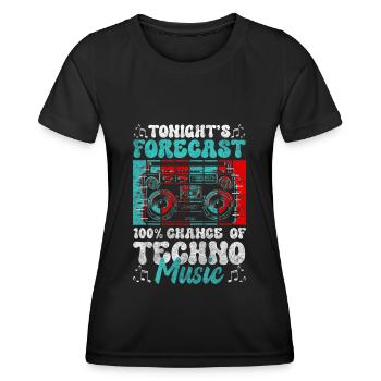 House Feiern Hardstyle Auflegen - Frauen Funktions-T-Shirt - Schwarz - Vorne - AI Model Female 172 light (172cm)