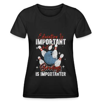 Bowling Sieger Bowling Verein - Frauen Funktions-T-Shirt - Schwarz - Vorne - AI Model Female 172 light (172cm)