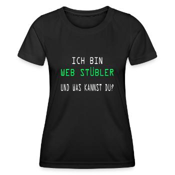 Computerarbeit Computerfreak Programmierung Coding - Frauen Funktions-T-Shirt - Schwarz - Vorne - AI Model Female 172 light (172cm)