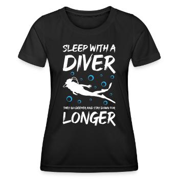 Sleep With A Diver - Women's Functional T-Shirt - black - Front - AI Model Female 172 light (172cm)