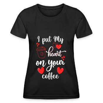 Barista Morning Muffle Bar - T-shirt sport Femme - noir - Devant - AI Model Female 172 light (172cm)