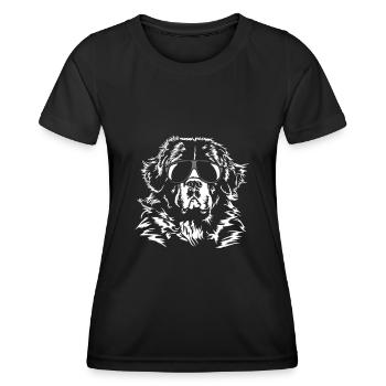 LANDSEER cool Wilsigns chien chiens idée cadeau amusant - T-shirt sport Femme - noir - Devant - AI Model Female 172 light (172cm)