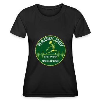 Radiology - dancing skeleton - Women's Functional T-Shirt - black - Front - AI Model Female 172 light (172cm)