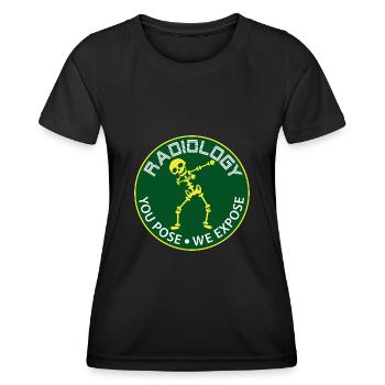 Radiology - dancing skeleton - Women's Functional T-Shirt - black - Front - AI Model Female 172 light (172cm)