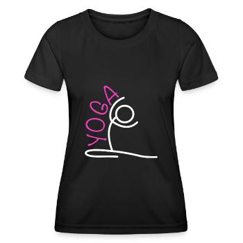 Yoga Outfit - Women's Functional T-Shirt - black - Front - AI Model Female 172 light (172cm)