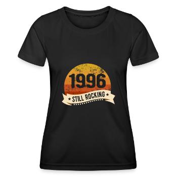 1996 Still Rocking Birthday Birth Year of birth - Women's Functional T-Shirt - black - Front - AI Model Female 172 light (172cm)