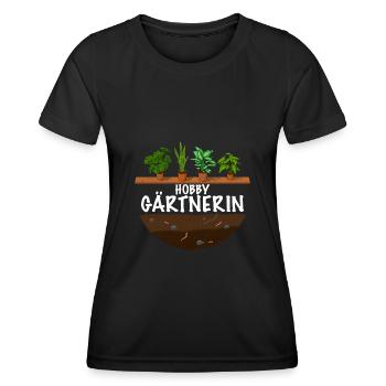 Hobby Gärtnerin das Frauen Garten Outfit - Frauen Funktions-T-Shirt - Schwarz - Vorne - AI Model Female 172 light (172cm)