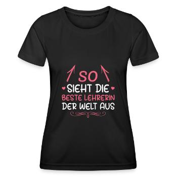 Lehrkraft Schullehrerin Lehrerin - Frauen Funktions-T-Shirt - Schwarz - Vorne - AI Model Female 172 light (172cm)