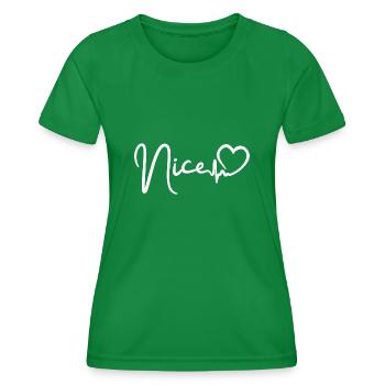 Nice heartbeat Nice city France - Women's Functional T-Shirt - kelly green - Front - AI Model Female 172 dark (172cm)