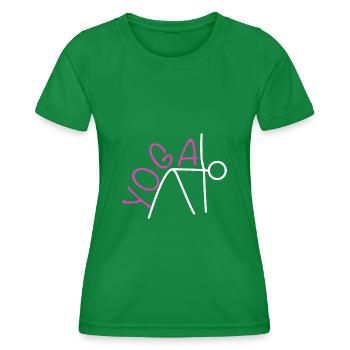 Yoga - T-shirt sport Femme - vert - Devant - AI Model Female 172 dark (172cm)