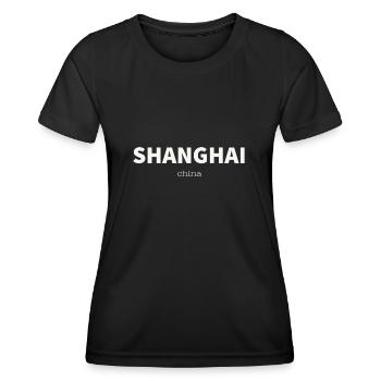 Shanghai - T-shirt sport Femme - noir - Devant - AI Model Female 172 light (172cm)
