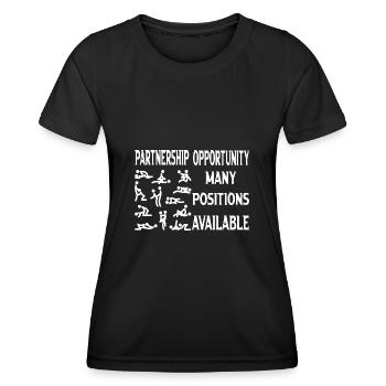 unique naughty design stag night hen party - Women's Functional T-Shirt - black - Front - AI Model Female 172 light (172cm)