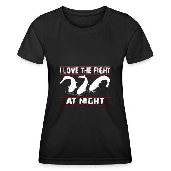 I poisson-chat - pêcheur de poisson-chat - T-shirt sport Femme - noir - Devant - AI Model Female 172 light (172cm)