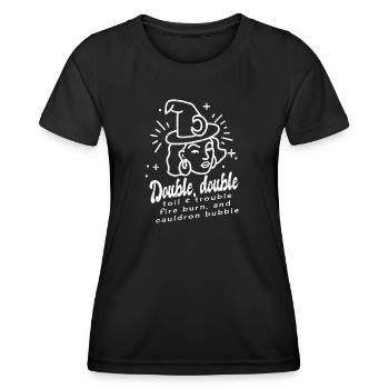 Halloween Sorcière de la nuit Sorcière Sort Sorcière Sorcière - T-shirt sport Femme - noir - Devant - AI Model Female 172 light (172cm)